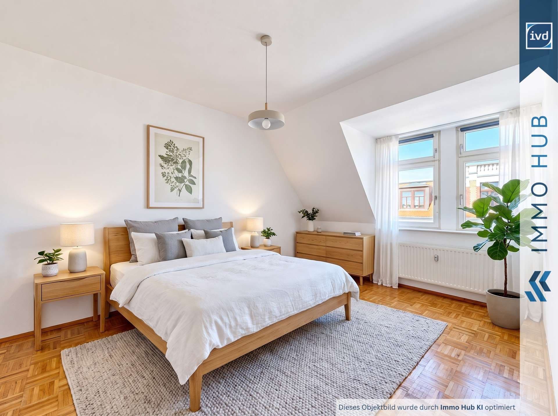 Schlafzimmer gigtal gestaged