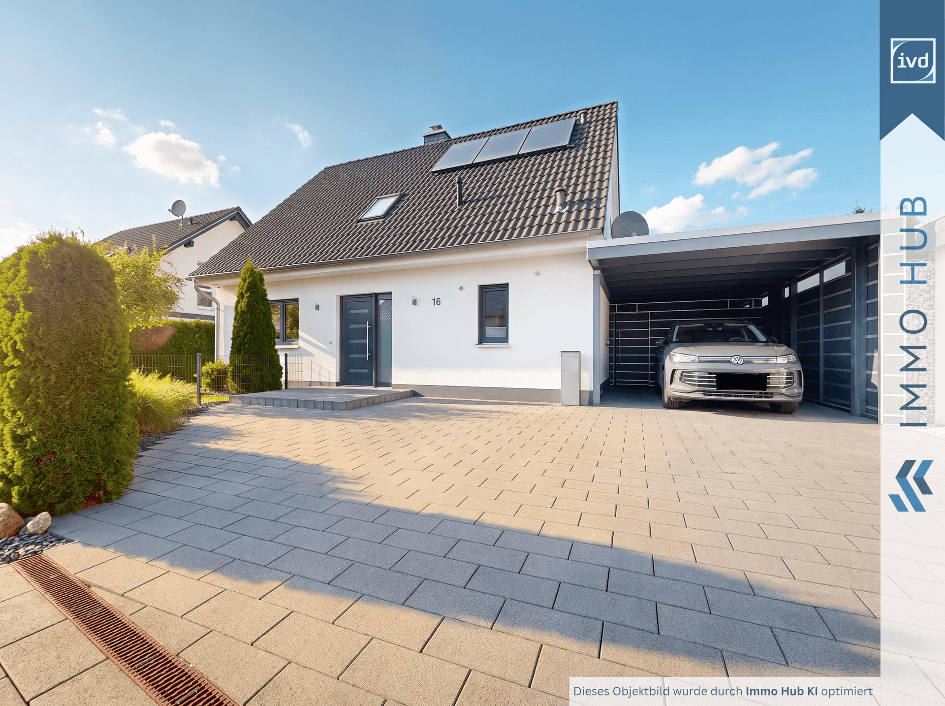 Einfahrt und Carport