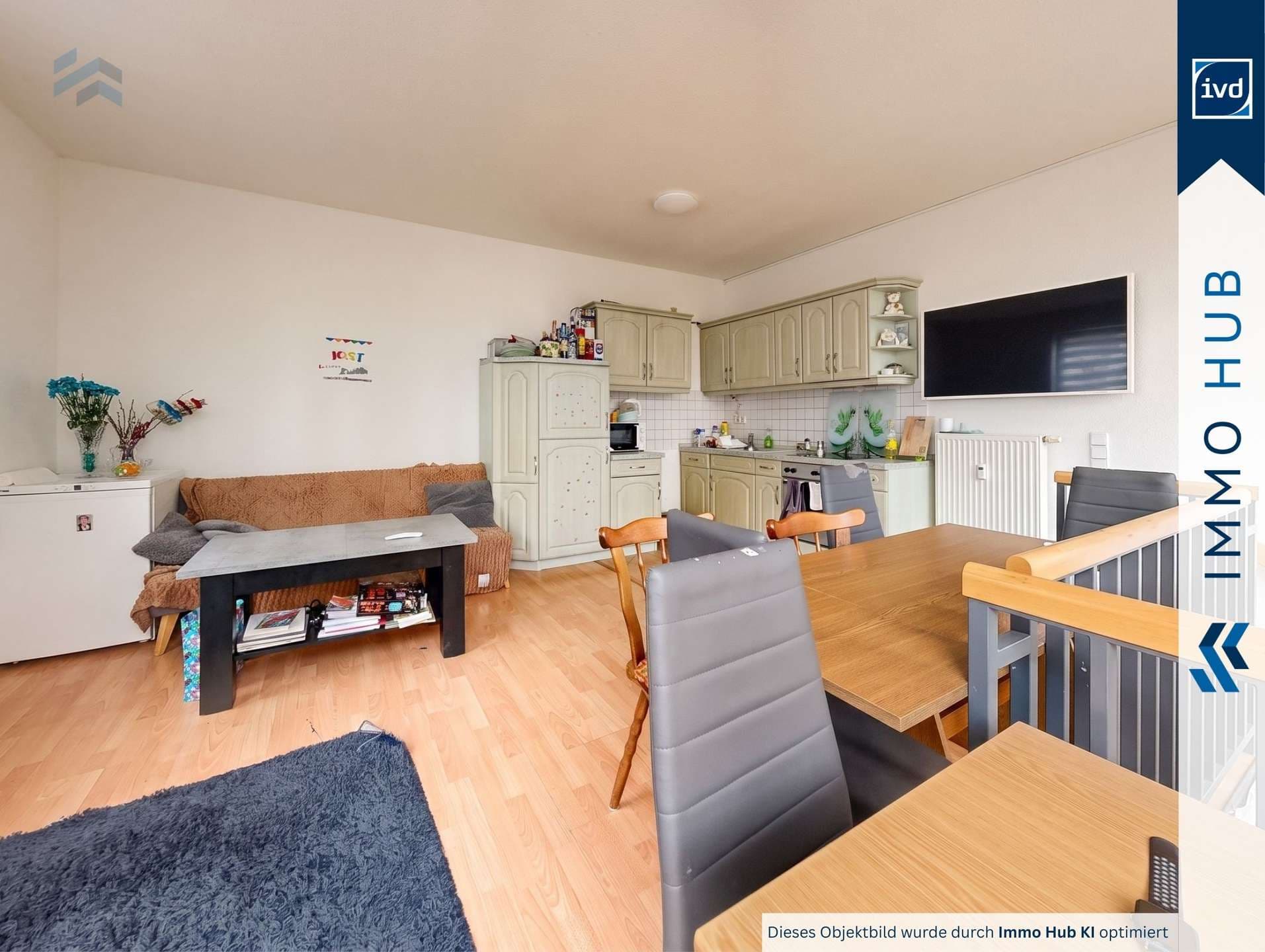 Wohnzimmer mit Kochbereich