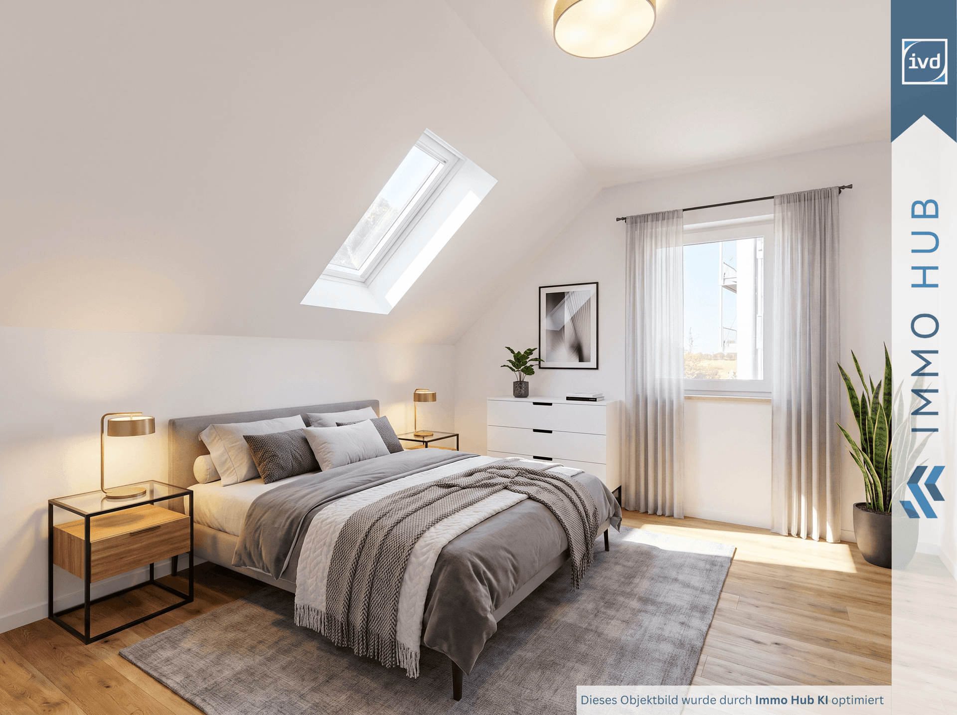 Schlafzimmer 2 gestaged