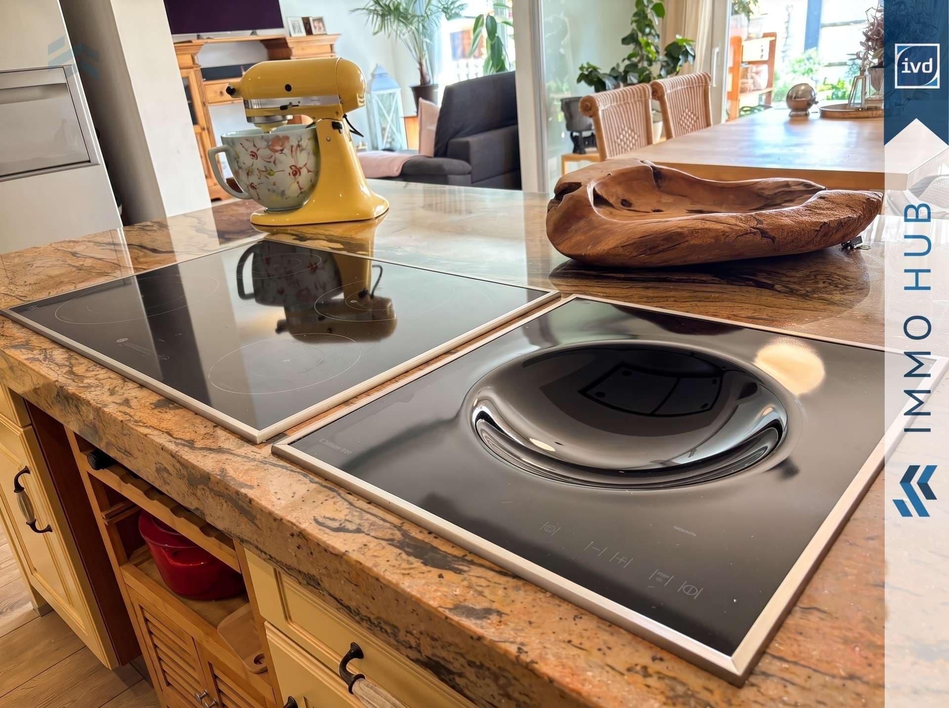 Granit-Arbeitsplatte inkl. Wok-Kochfeld