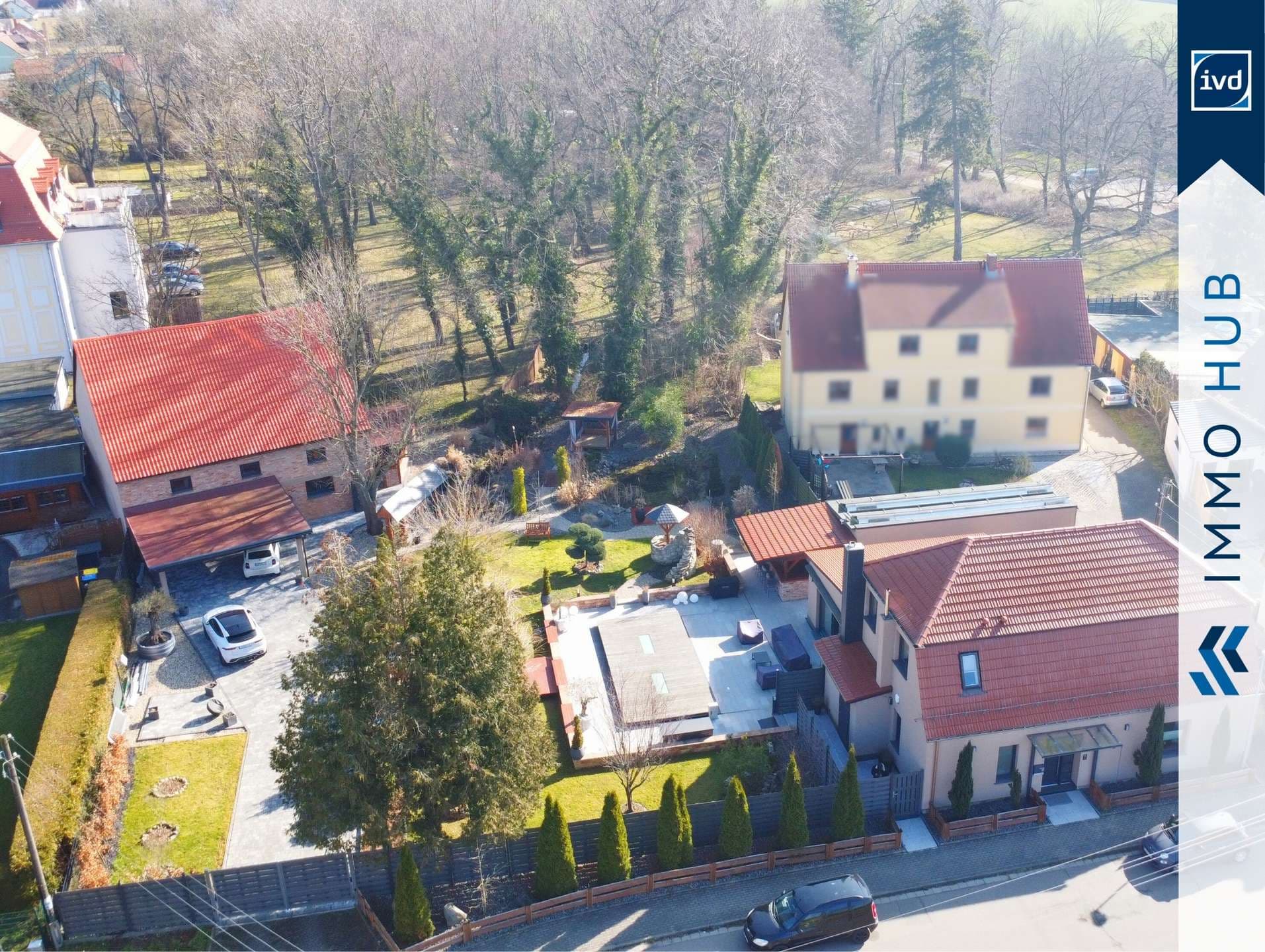 Hausansicht Vogelperspektive Vorderseite