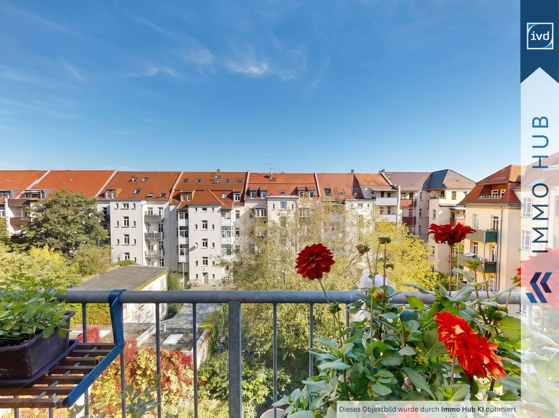 Blick vom Balkon