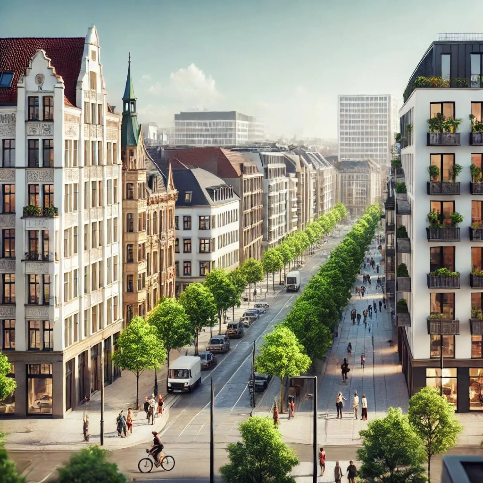 Blick auf Leipzig
