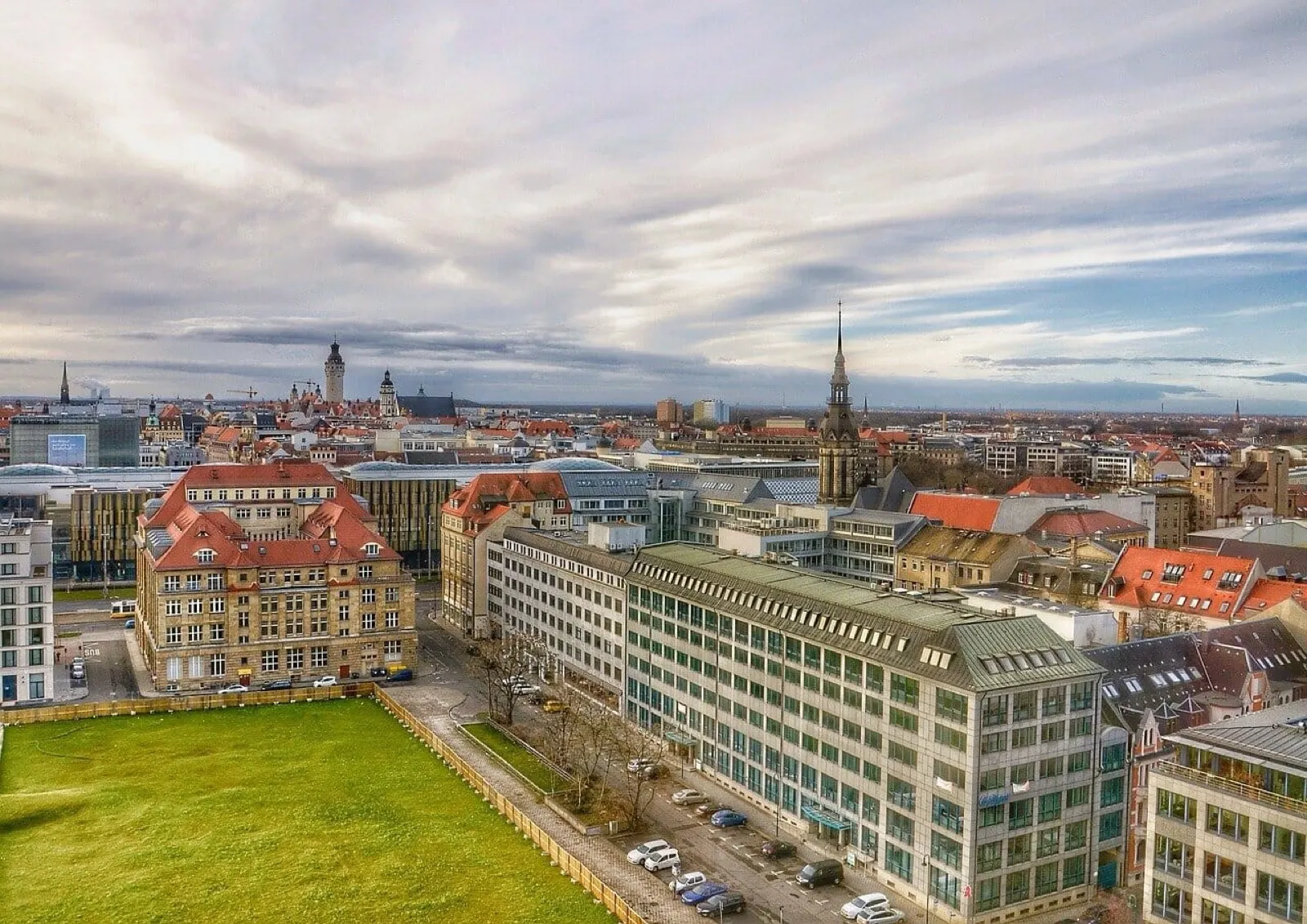 Blick auf Leipzig