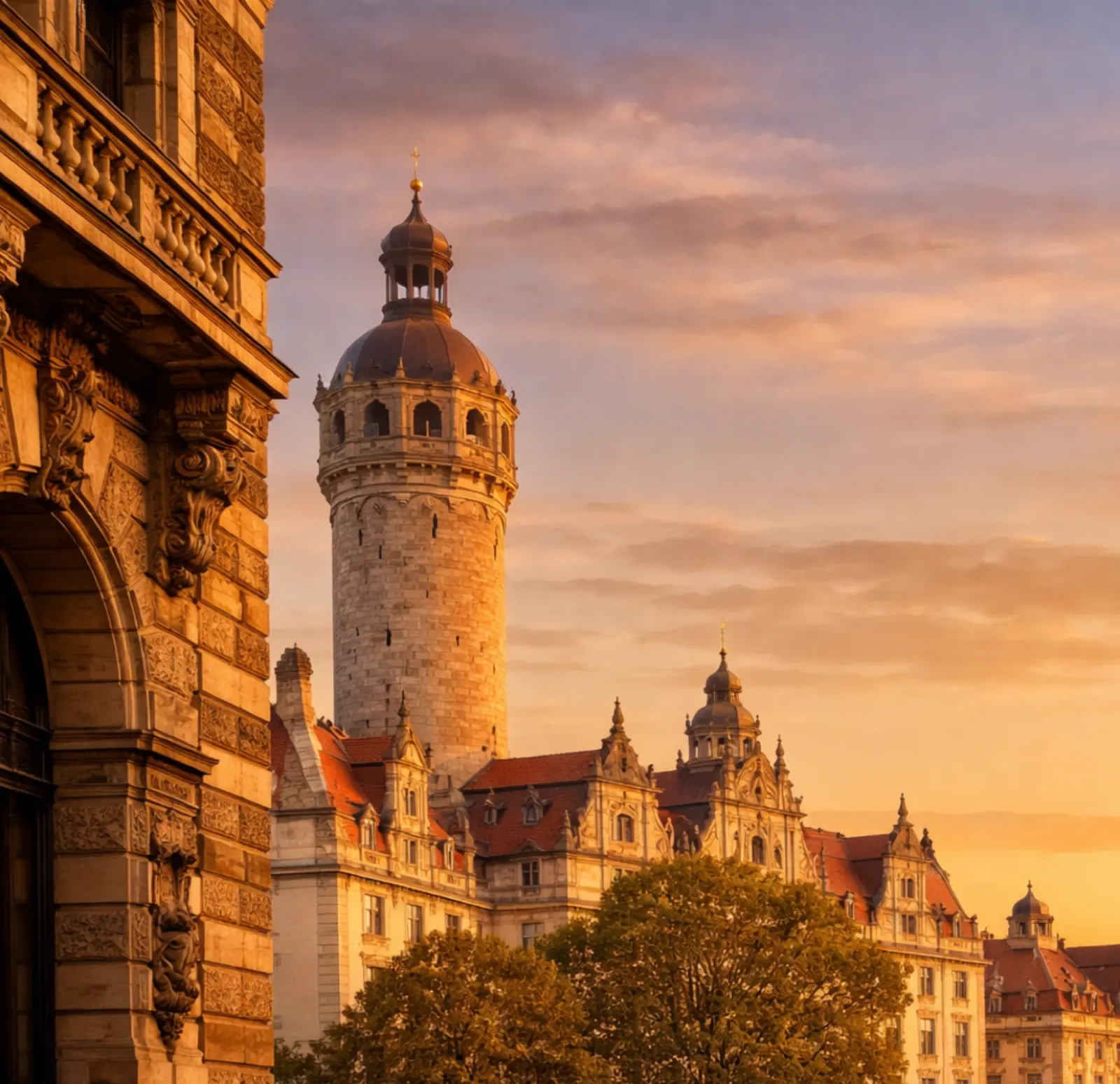 Blick auf Leipzig